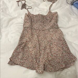 Floral Print Sleeveless Romper